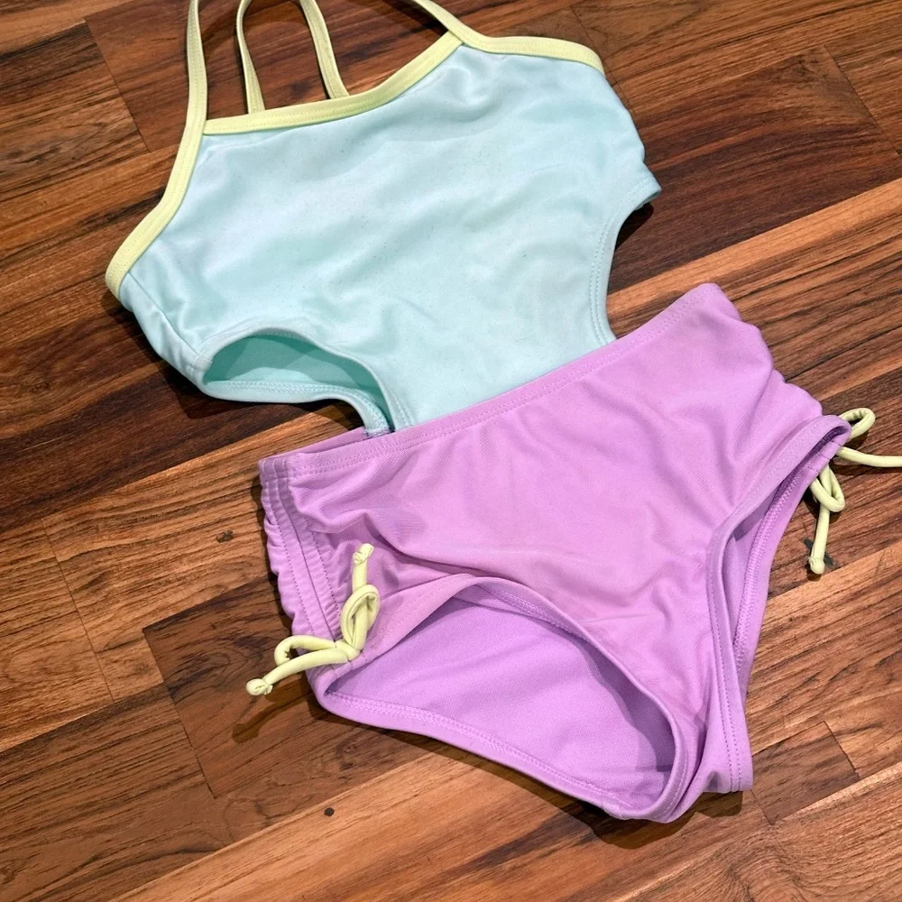 Kids Cat & Jack Cutout One Piece Swimsuit Size 4T